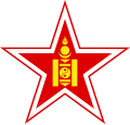 Znak rozpoznawczy Sił Powietrznych Mongolskiej Republiki Ludowej. Prawdopodobnie nadal w użyciu.
