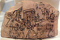 Остракон с изображением лодки и эгисами на её штевнях. XIX династия (ок. 1192-1186 годы до н.э.). Новый музей Берлина