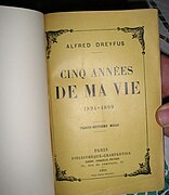 Alfred DREYFUS Cinq années de ma vie.jpg