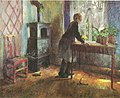 Harriet Backer Pike ved vinduet (Chica sobre la ventana) (1891)