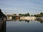 Eisenbahnbrücke am Hafen