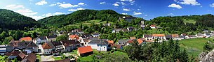 Panoramaansicht von Krumau am Kamp