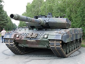 Leopard 2A7 бундесвера в учебно-тренировочном центре в Мюнстере, 2015 год