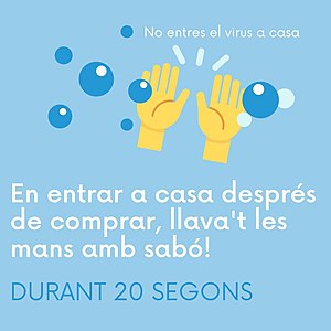 Rentar-se les mans durant vint segons o més