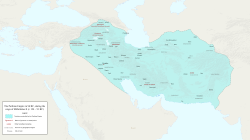 The Parthian Empire in 94 BC at its greatest extent, during the reign of Mithridates II (r. 124–91 BC)