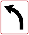 (R4-1) This Lane Must Turn Left