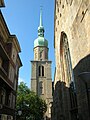 Reinoldikirche,Teilansicht Marienkirche und Haus zum Ritter