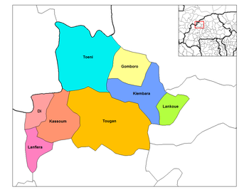 Tougan Department location in the province