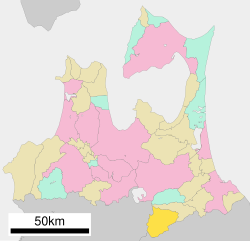 Vị trí Takko trên bản đồ tỉnh Aomori