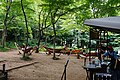 屋外に展開したカフェの例（六甲高山植物園）