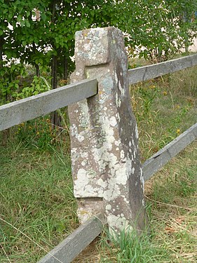 Rare stone fence post near Altensteig