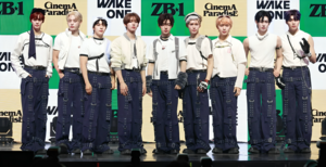 Zerobaseone in August 2024 L–R: Kim Gyu-vin, Kim Ji-woong, Seok Matthew, Han Yu-jin, Zhang Hao, Sung Han-bin, Kim Tae-rae, Ricky, and Park Gun-wook