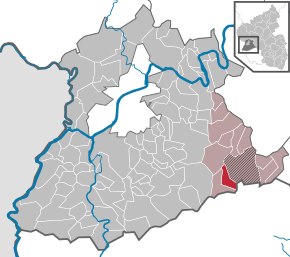 Poziția ortsgemeinde Gusenburg pe harta districtului Trier-Saarburg