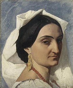 Tête d’Italienne, 1854, Musée des Beaux-Arts de Valenciennes