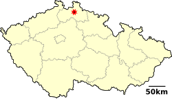 Location of Liberec in the Czech Republic