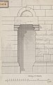 Portal i nordlig sideskip, tusjtegning av Johan Meyer, 1897