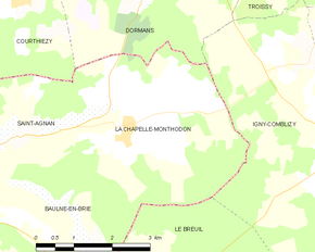 Poziția localității La Chapelle-Monthodon
