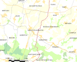 Mapa obce Logny-lès-Aubenton