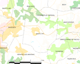 Mapa obce Saint-Cyr