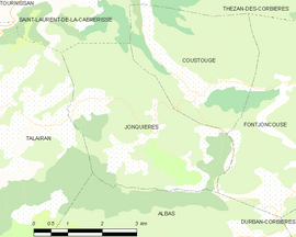 Mapa obce Jonquières