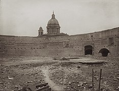 Mausolée d'Auguste après les travaux de dégagement en 1938.