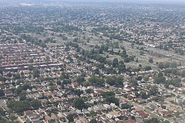 Aerial view of Montefiore Cemetery in 2021