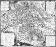 تطور المدينة من 1422 إلى 1589، سادس من ثمانية الخرائط الزمنية لباريس من الشرطة في نيكولا دي لا ماري. (بي إن إف غاليكا).