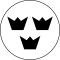 Sweden 1927-1937 A new roundel of 3 black crowns was adopted