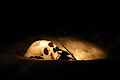 Human skull within the Actun Tunichil Muknal cave