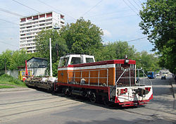 Тепловоз ТГМ40 на Электрозаводской ветке, примыкающей к станции Черкизово. Эксплуатировался до 2010-х годов.