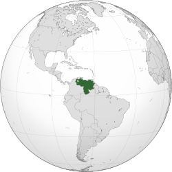 ဗင်နီဇွဲလားနိုင်ငံ ၏ တည်နေရာ