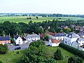 An aerial view of Wangford from the Church Tower