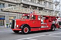 Saurer 4C avec grande échelle de 30 m, châssis Magirus et structure de Carrosserie "Bau Gebr. Tüscher & Co", en service au sein des pompiers de Zurich de 1939 à 1972 (2011).