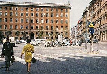 Vy mot norr, Televerkets hus i fonden, maj 1967