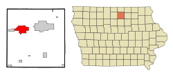 Location of Clear Lake, Iowa