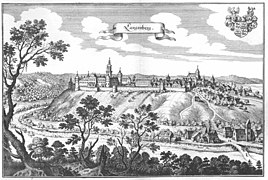 Vue du château en 1648.