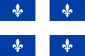 Flores de lis, en la bandera de Quebec.