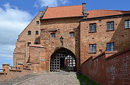 De voorzijde van de Waterpoort in Grudziądz