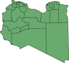 Poziția localității Districtul Benghazi