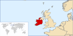 Localización de Irlanda