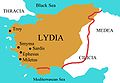 Kingdom of Lydia (1200-546 BC) in 547 BC.