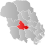 Kviteseid markert med rødt på fylkeskartet
