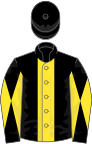 Black, yellow stripe, diabolo on sleeves