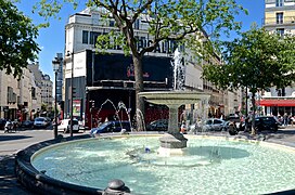 Place Pigalle, fountains, Paris May 2014.jpg