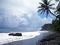 Plaja de sabla negra a Tahiti