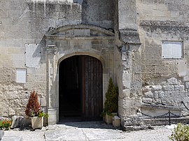 The door of the church in Chelles