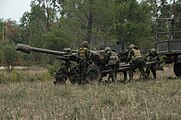 L118 light gun towed howitzer of the Rapid Reaction Brigade