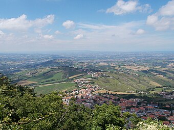 Borgo Maggiore, a view to Verucchio (Emilia-Romagna)