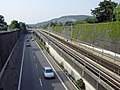 English: Ramp of the city railway and federal road 42 Deutsch: Rampe der Stadtbahn und Bundesstraße 42