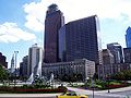 Le centre de Philadelphie depuis le Logan Square (en).